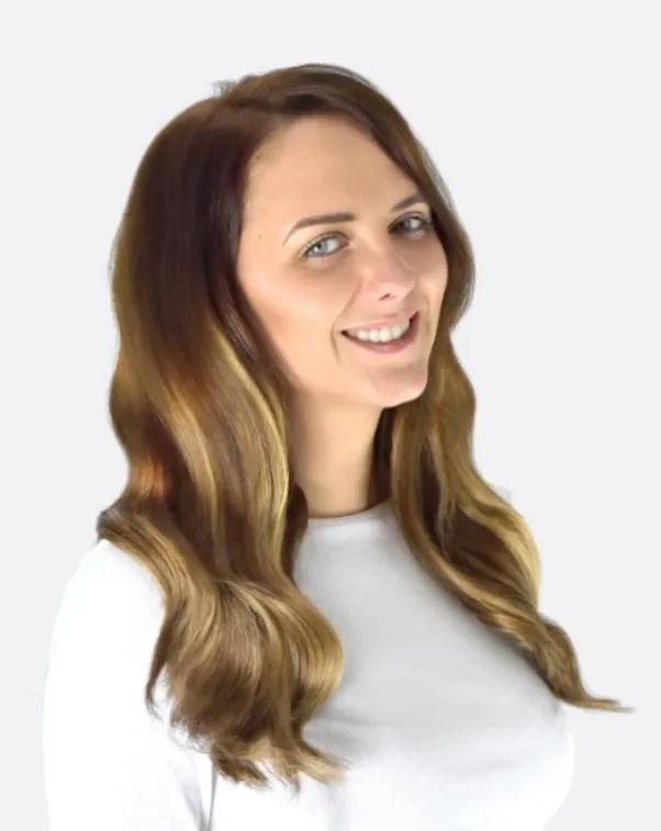 Double Wefted Full Head Chestnut Bronde Balayage Hair Extensions