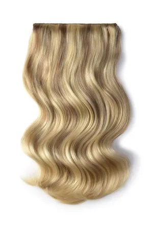 Double Wefted Full Head Remy Clip in Human Hair Extensions - Iced Cappuccino (#14/22)