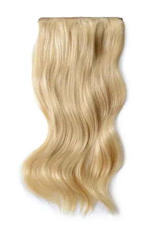 Double Wefted Full Head Remy Clip in Human Hair Extensions - Light Ash Blonde (#22)