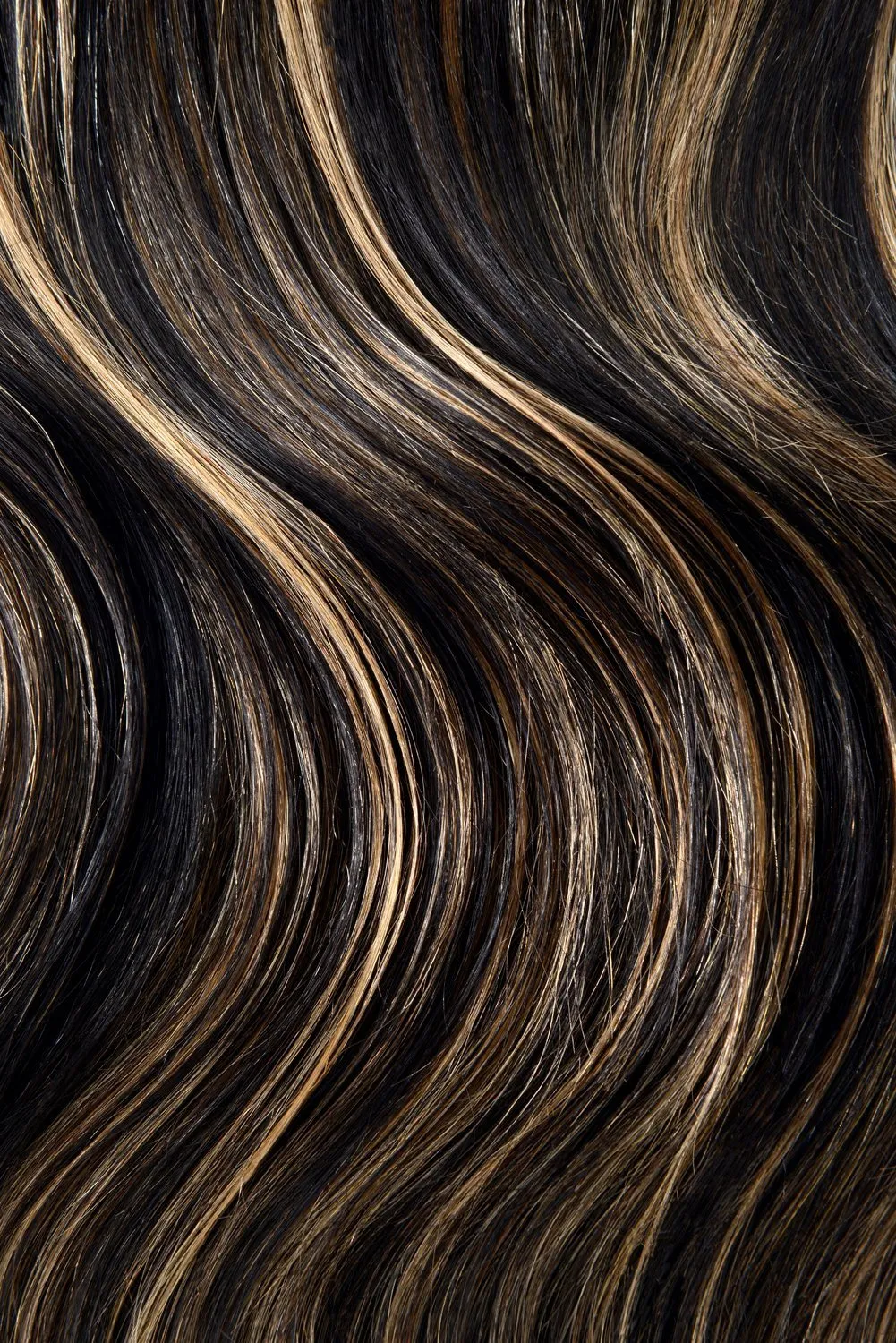 Double Wefted Full Head Remy Clip in Human Hair Extensions - Natural Black/Blonde Mix (#1B/613)