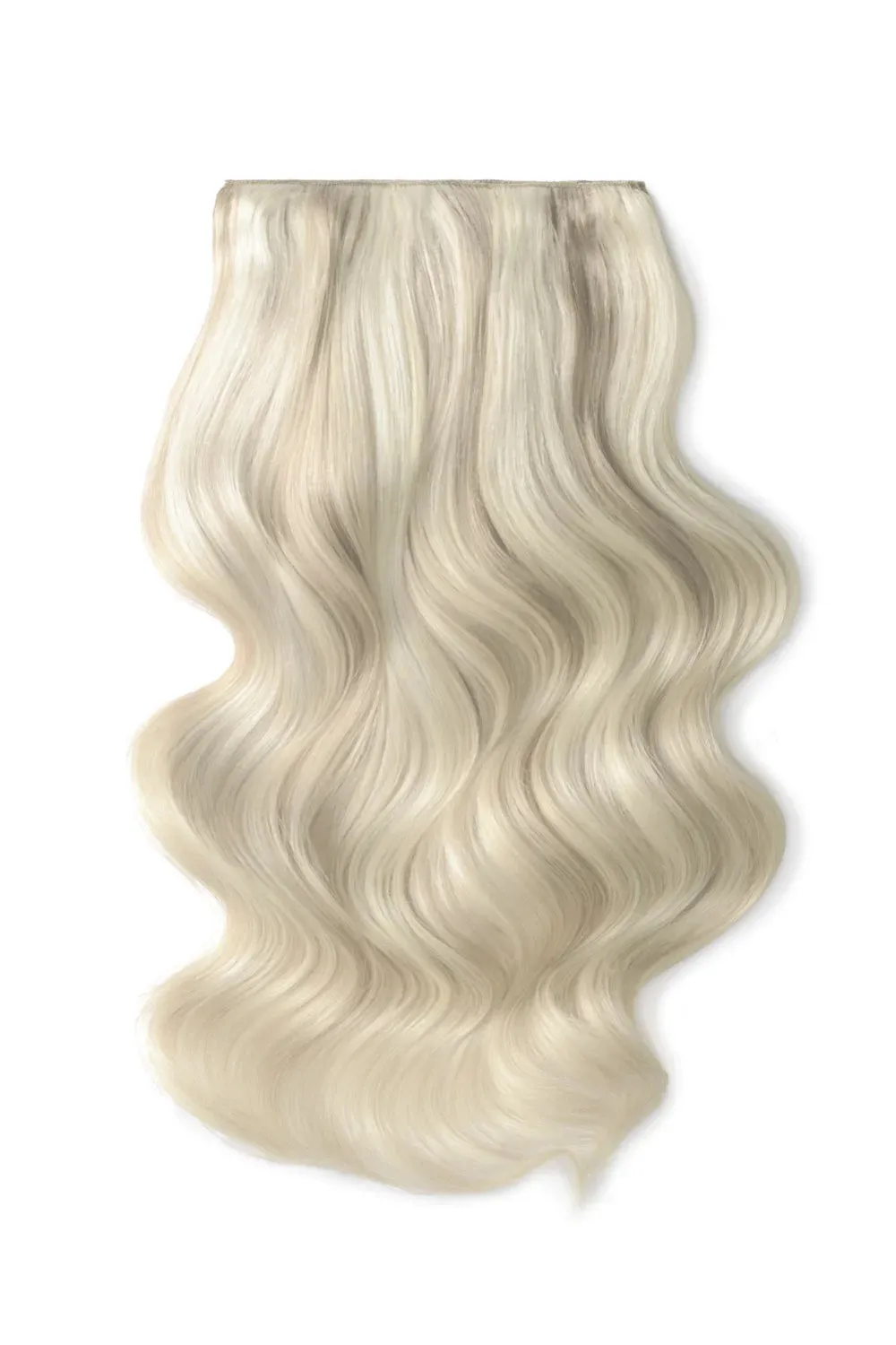 Double Wefted Full Head Remy Clip in Human Hair Extensions - Platinum BlondeMe