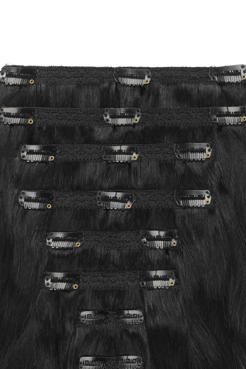 Double Wefted Full Head Remy Clip in Ombre Human Hair Extensions - (#T1/27)