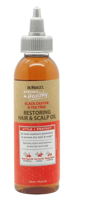 Dr Miracle's - Strong   Healthy - Huile revitalisante "Ricin noir & Arbre a thé" - 118ml