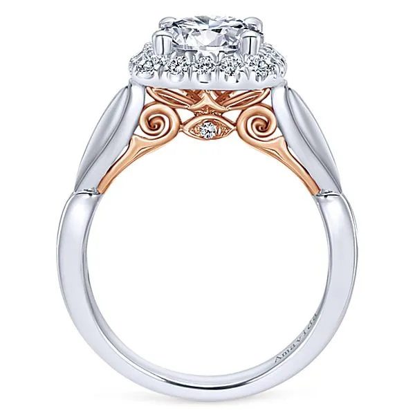 ER10517R6T83JJ/18k White/Rose Gold Round Halo Diamond Engagement Ring