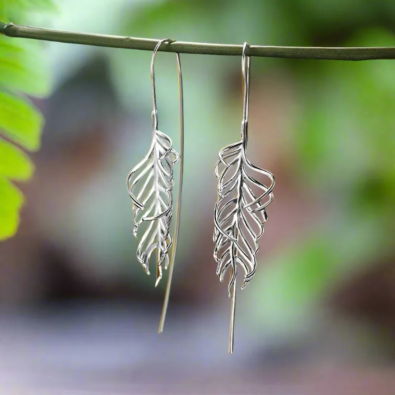 Fern Leaves Drop Earrings