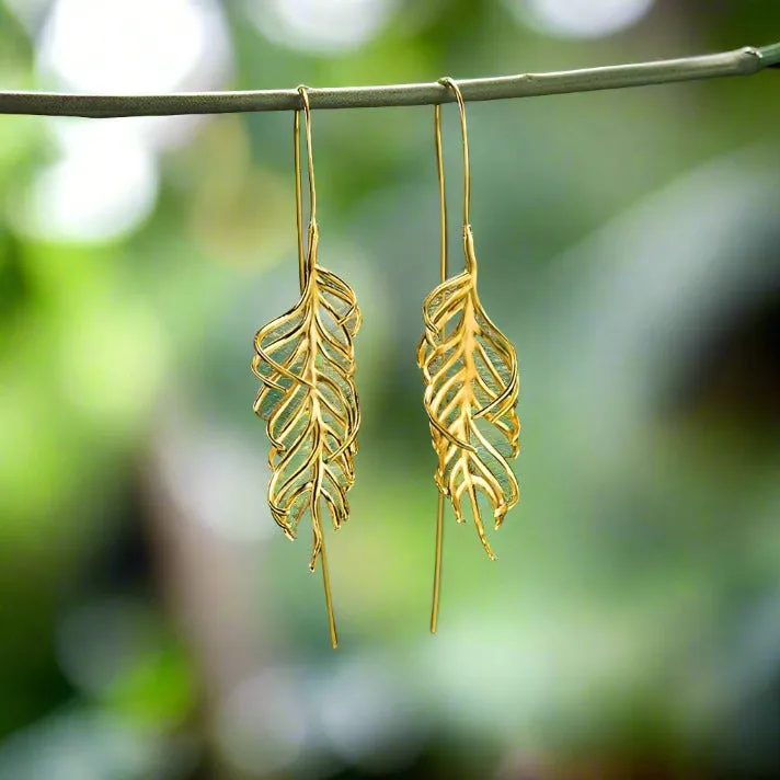 Fern Leaves Drop Earrings