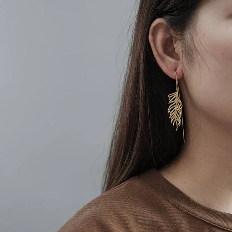 Fern Leaves Drop Earrings