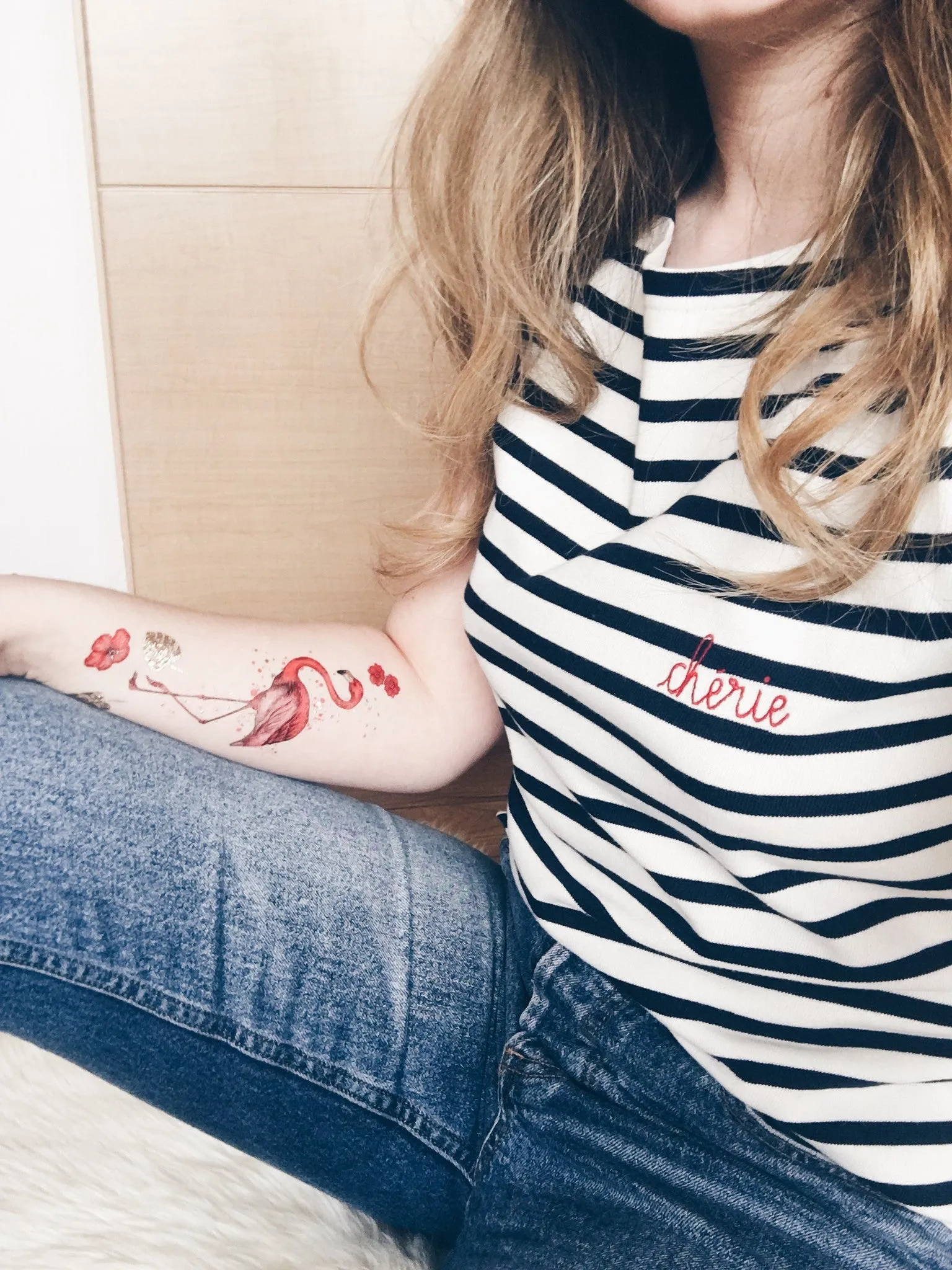 Flamingo Temporary Tattoo