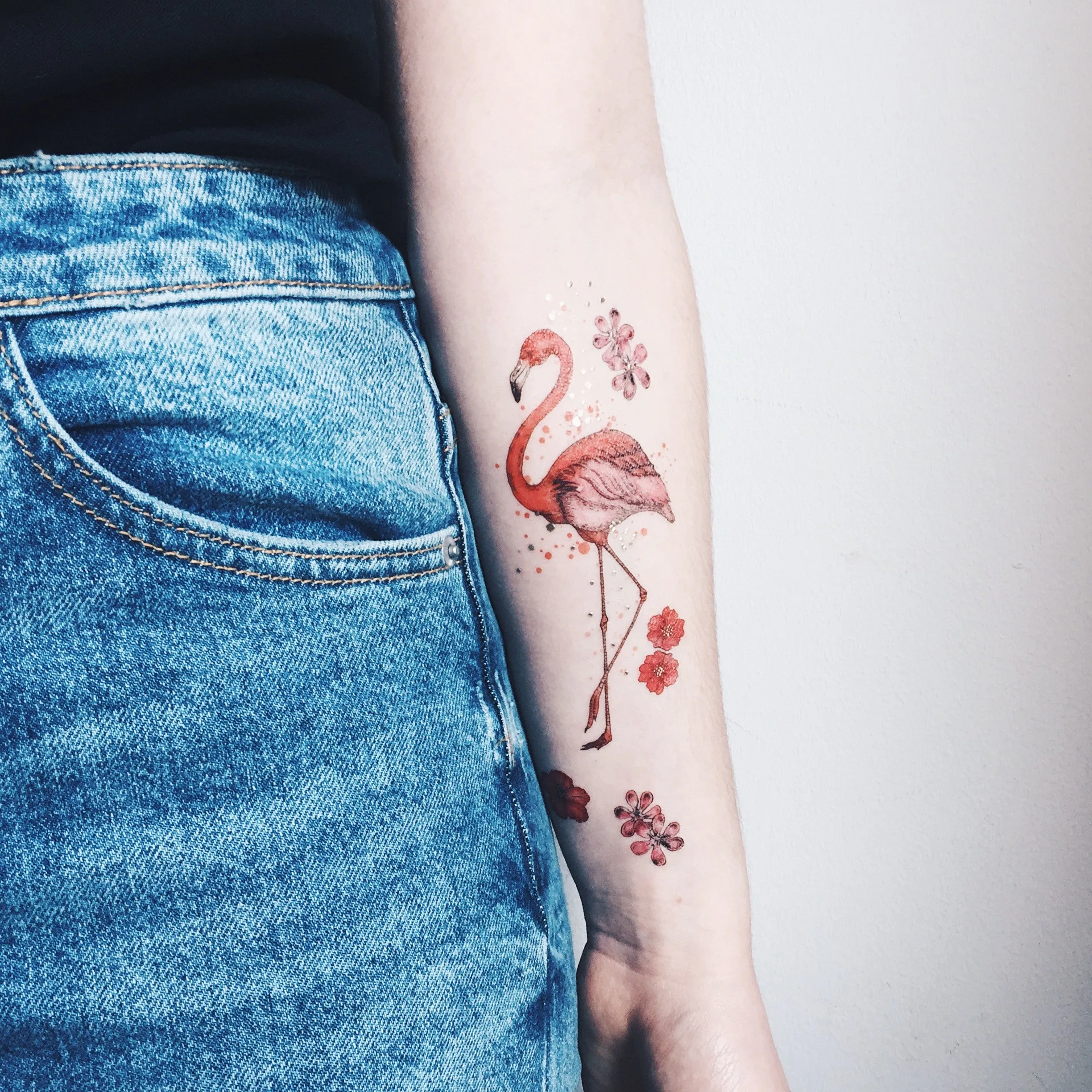 Flamingo Temporary Tattoo