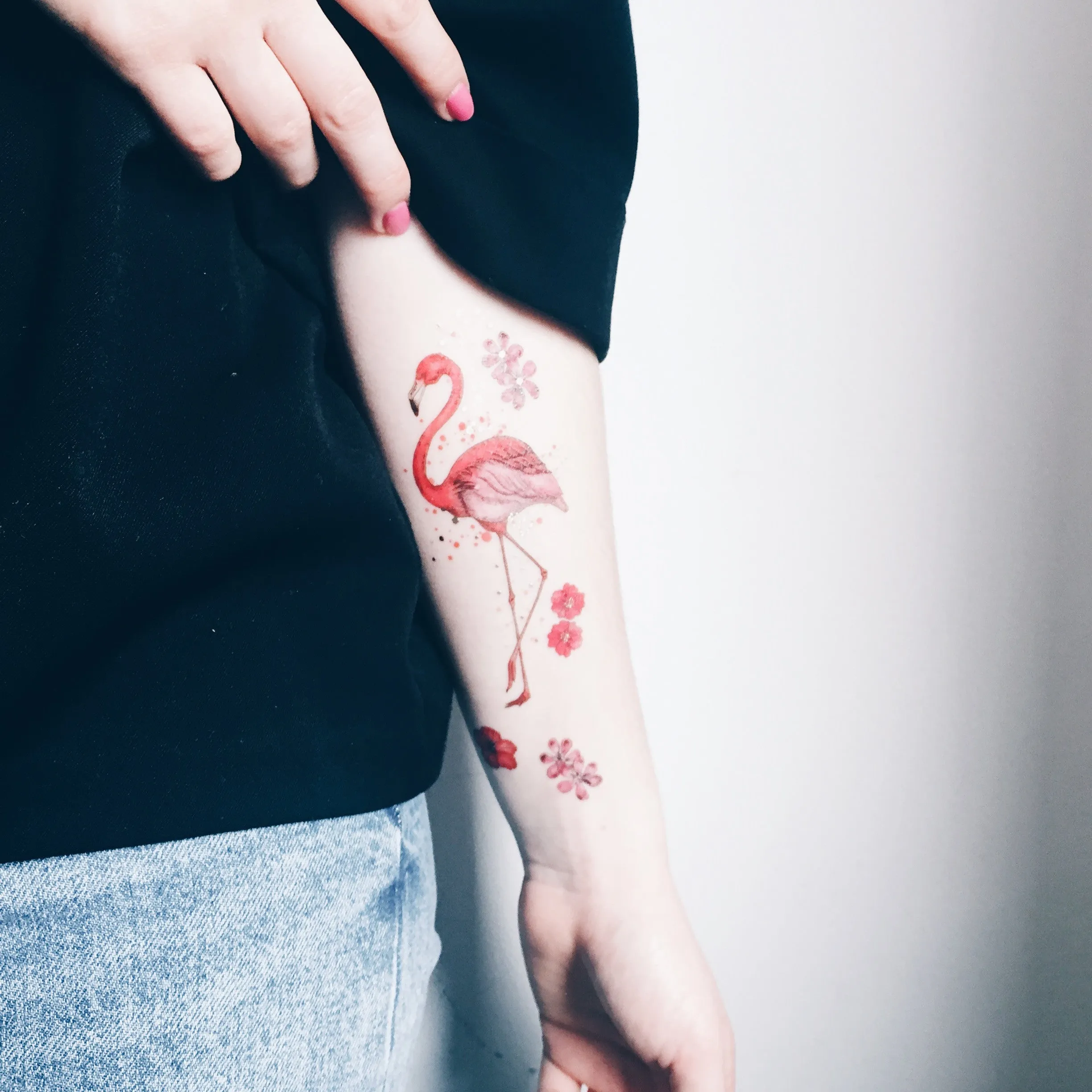 Flamingo Temporary Tattoo