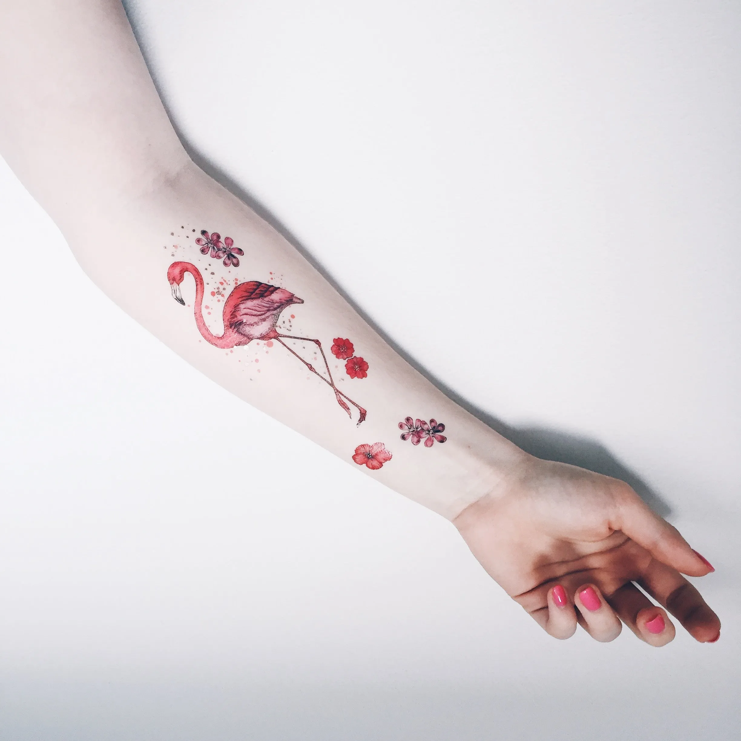 Flamingo Temporary Tattoo
