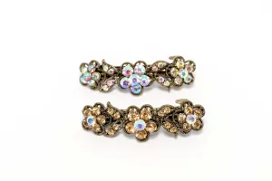 Flowered Multi-Colored Diamante Hair Clip