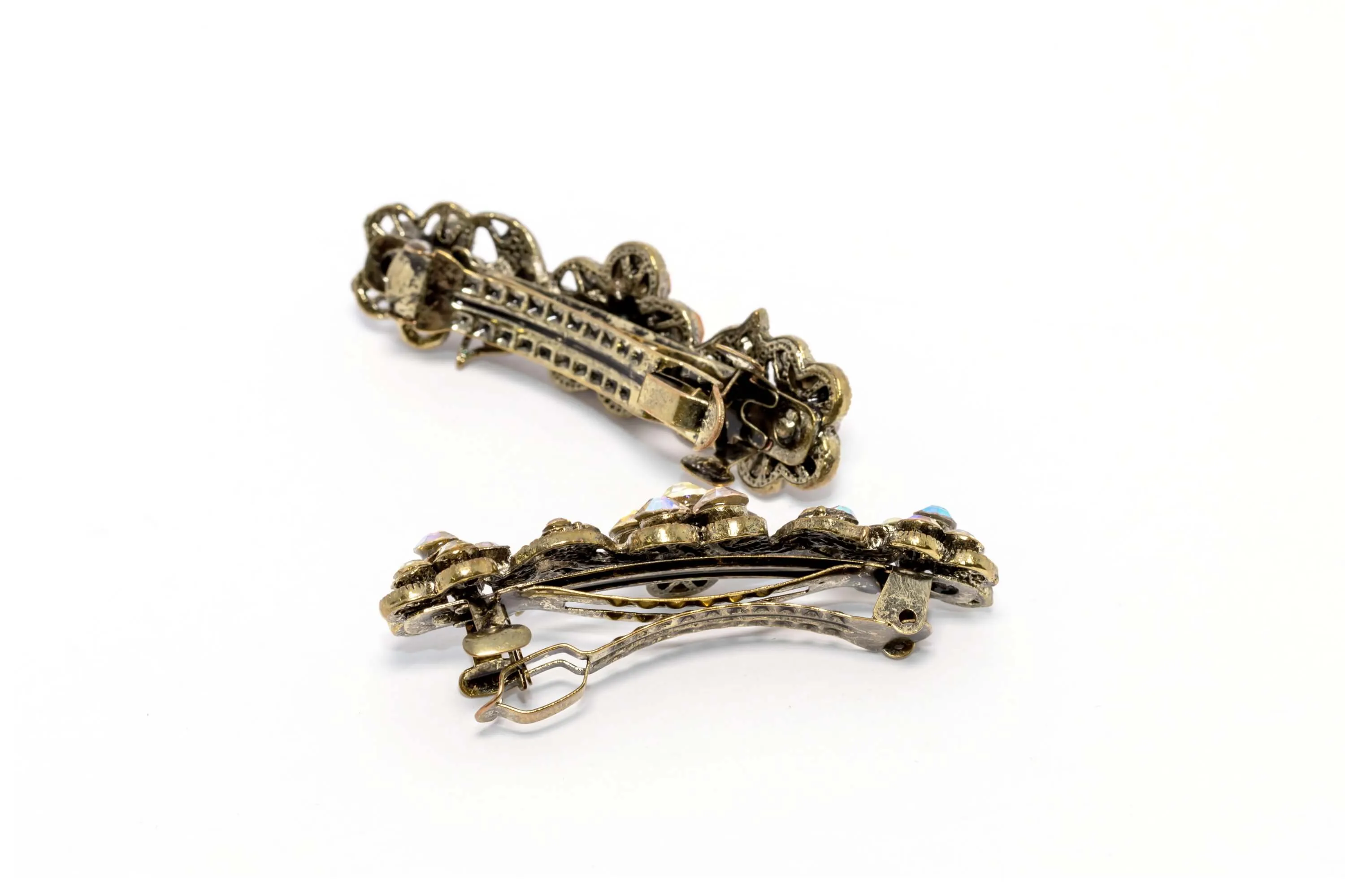 Flowered Multi-Colored Diamante Hair Clip