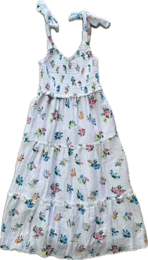 Flowers By Zoe- Multy Color Liberty Dress White