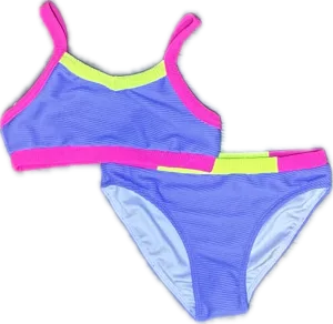 FLOWERS BY ZOE-  Ribbed Neon Bikini