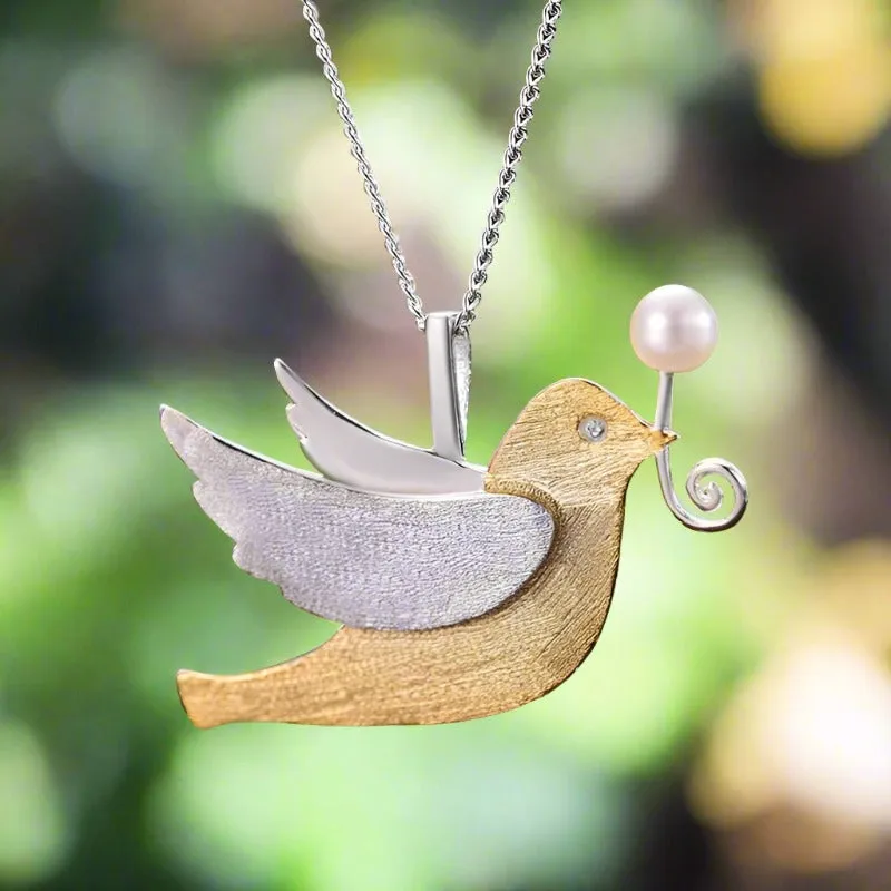 Flying Pigeon with Fruit Pendant