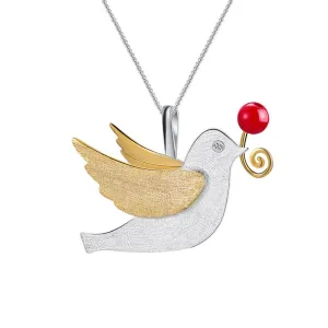 Flying Pigeon with Fruit Pendant
