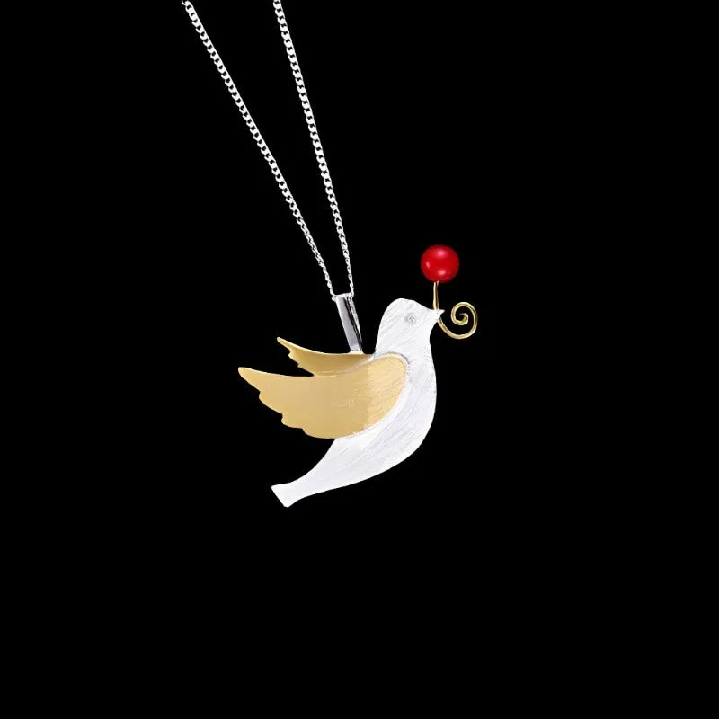 Flying Pigeon with Fruit Pendant