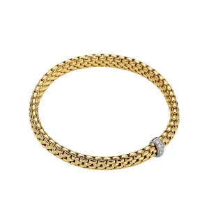 FOPE Vendome 18k Yellow Gold Flex'it Bracelet with diamonds
