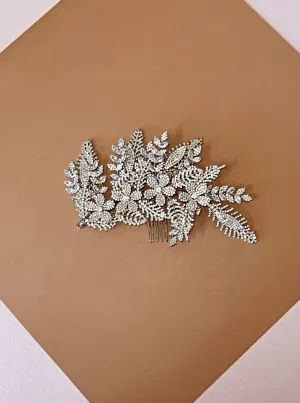 GAMILA Swarovski Bridal Hair Comb, Wedding Hair Wings
