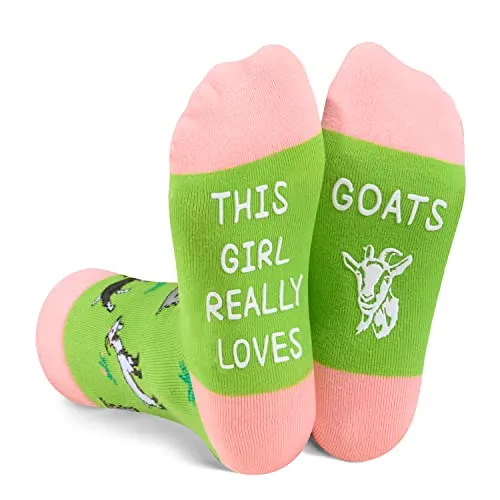 Goat Gifts for Girls and Children Goat Lovers Gifts Best Gifts for Daughter Cute Goat Socks, Gifts for 7-10 Years Old Girl