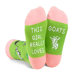 Goat Gifts for Girls and Children Goat Lovers Gifts Best Gifts for Daughter Cute Goat Socks, Gifts for 7-10 Years Old Girl