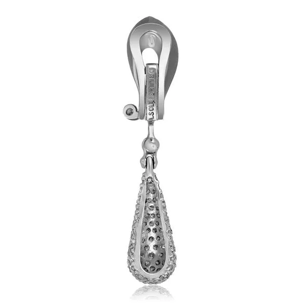 Gold Calla Drop Dangle Earrings with Silvermist Diamonds
