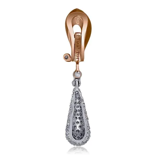 Gold Calla Drop Dangle Earrings with Silvermist Diamonds