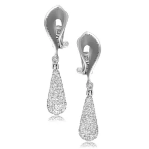 Gold Calla Drop Dangle Earrings with Silvermist Diamonds