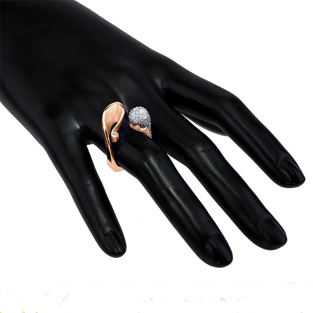 Gold Calla Ring with Diamonds