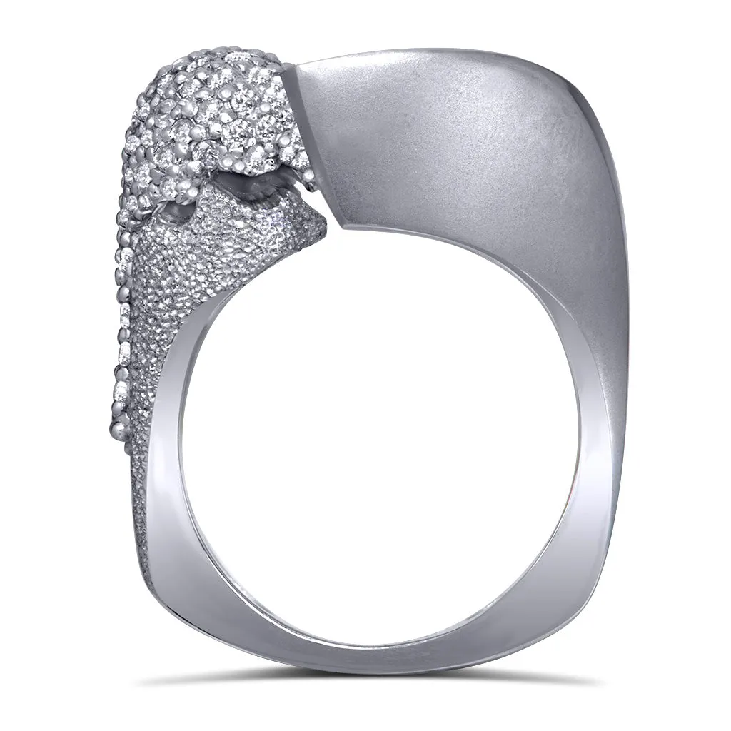 Gold Calla Ring with Diamonds