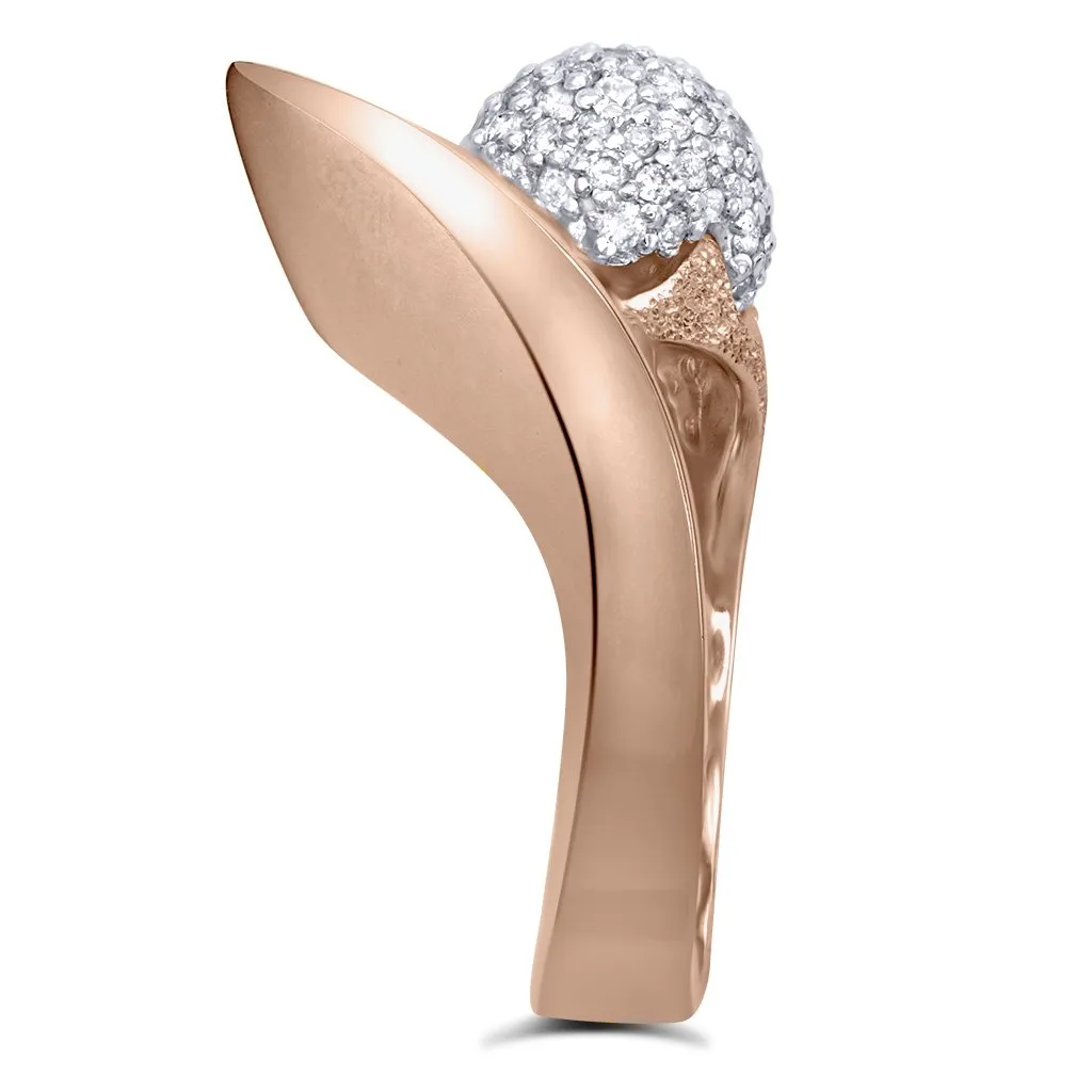 Gold Calla Ring with Diamonds
