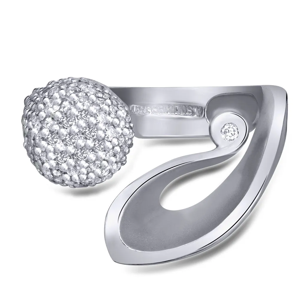 Gold Calla Ring with Diamonds