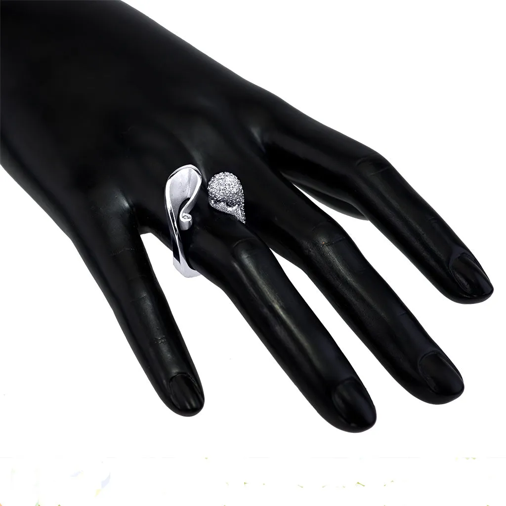 Gold Calla Ring with Diamonds