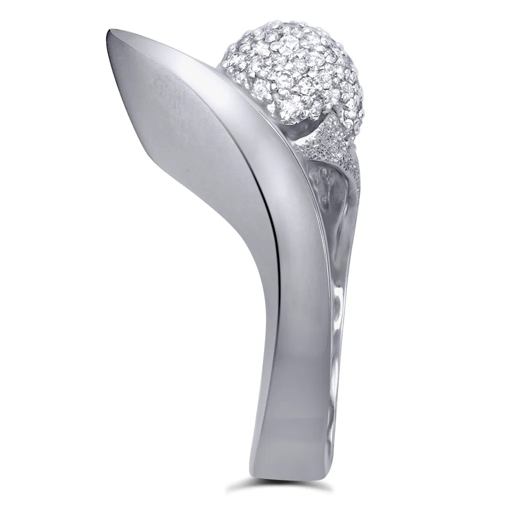 Gold Calla Ring with Diamonds