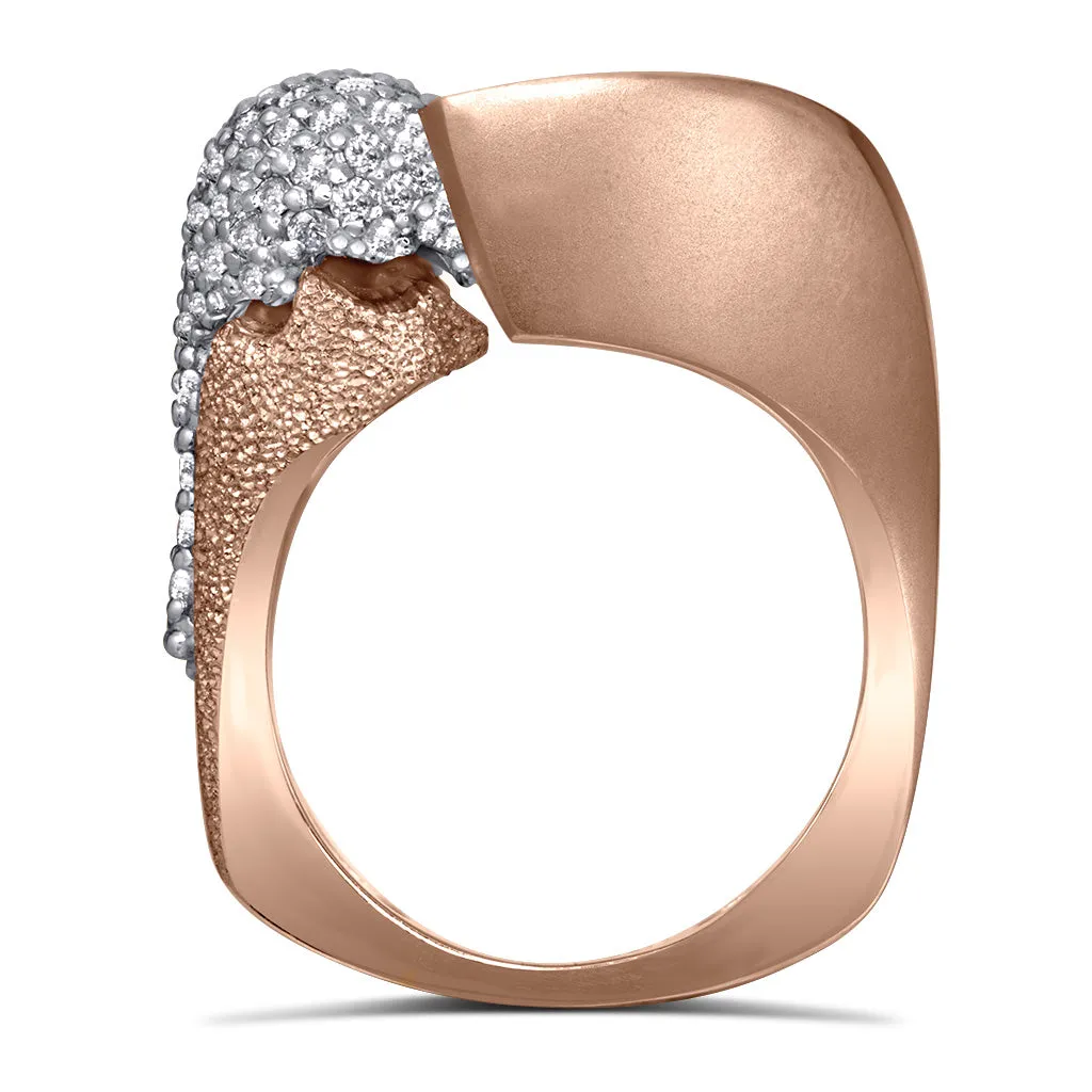 Gold Calla Ring with Diamonds