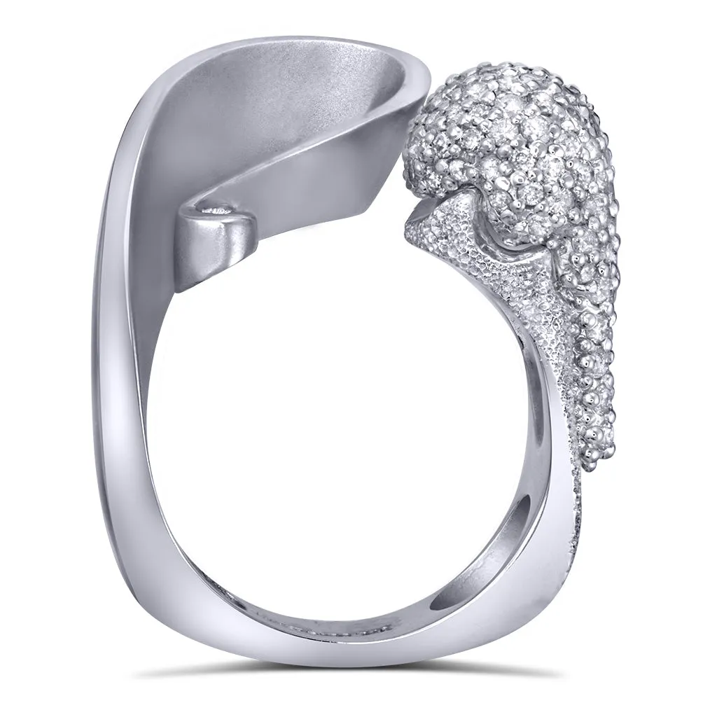 Gold Calla Ring with Diamonds