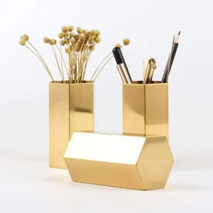 Gold Nordic Style Hexagon Storage Container