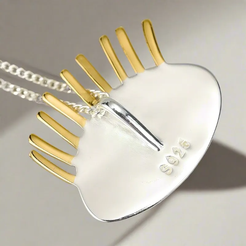 Golden Eyelashes Pendant
