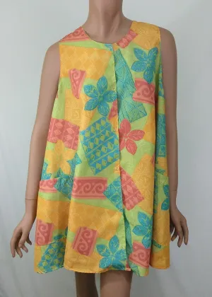 Hair Dresser Dog Groomer Sleeveless Smock Tropical Summer Print