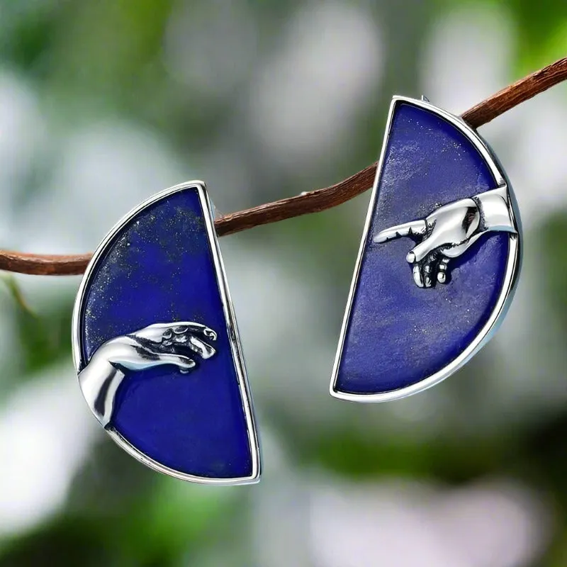 Hand of God from The Creation of Adam Stud Earrings