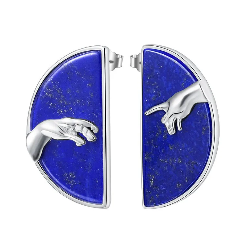 Hand of God from The Creation of Adam Stud Earrings