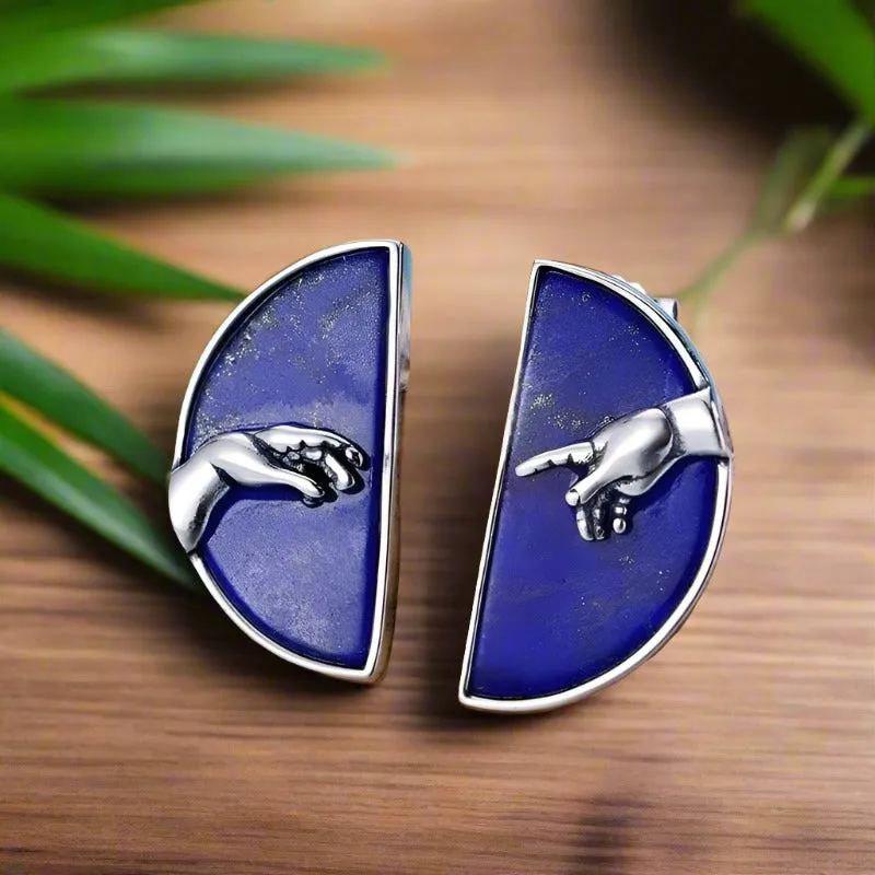Hand of God from The Creation of Adam Stud Earrings