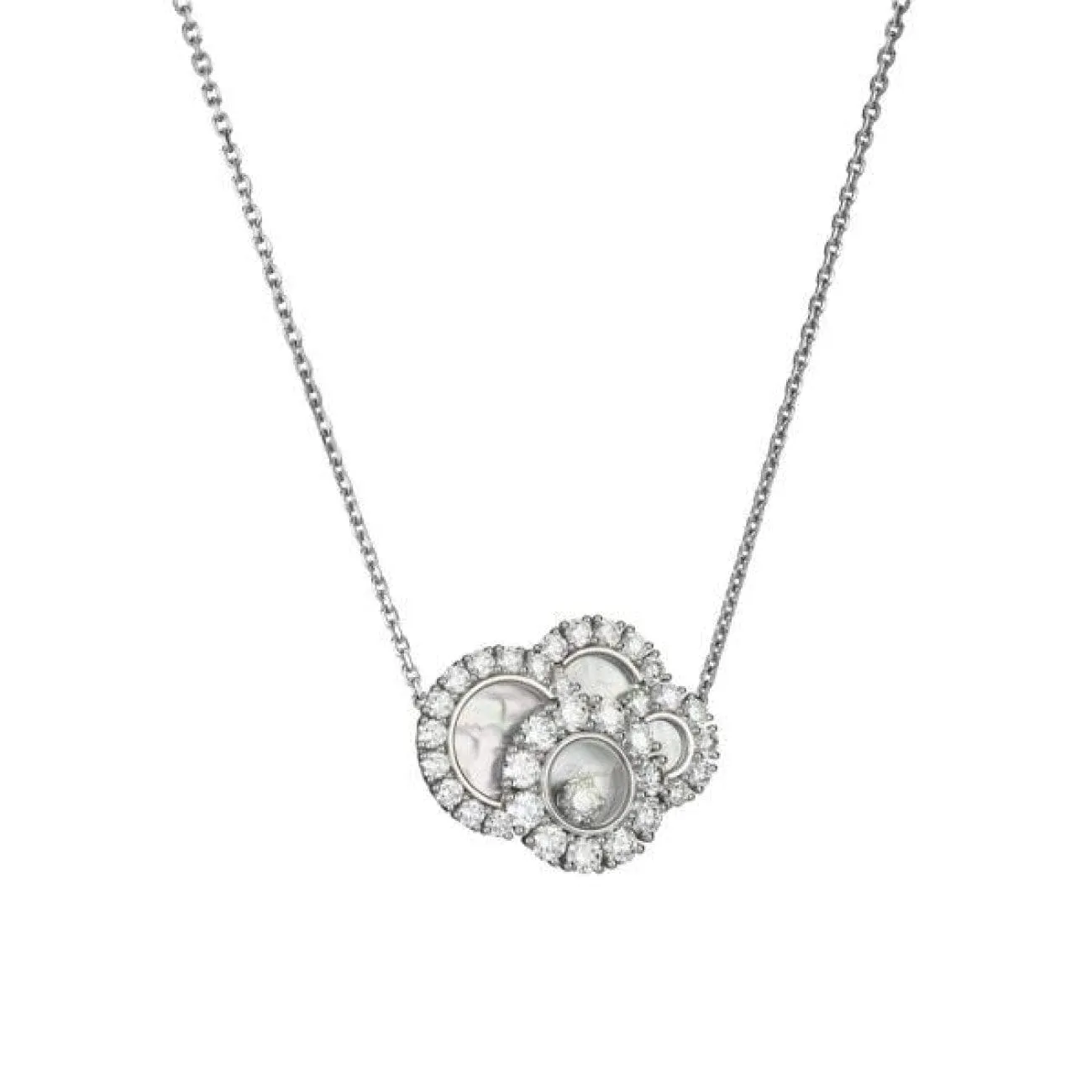 Happy Dreams Ethical White Gold Diamonds Mother Of Pearl Necklace
