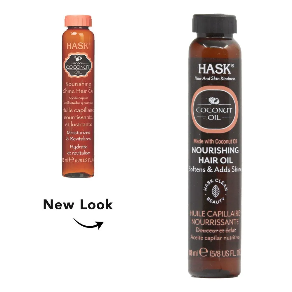 HASK Monoi Coconut Oil Nourishing Shine Hair Oil Vial (18ml)