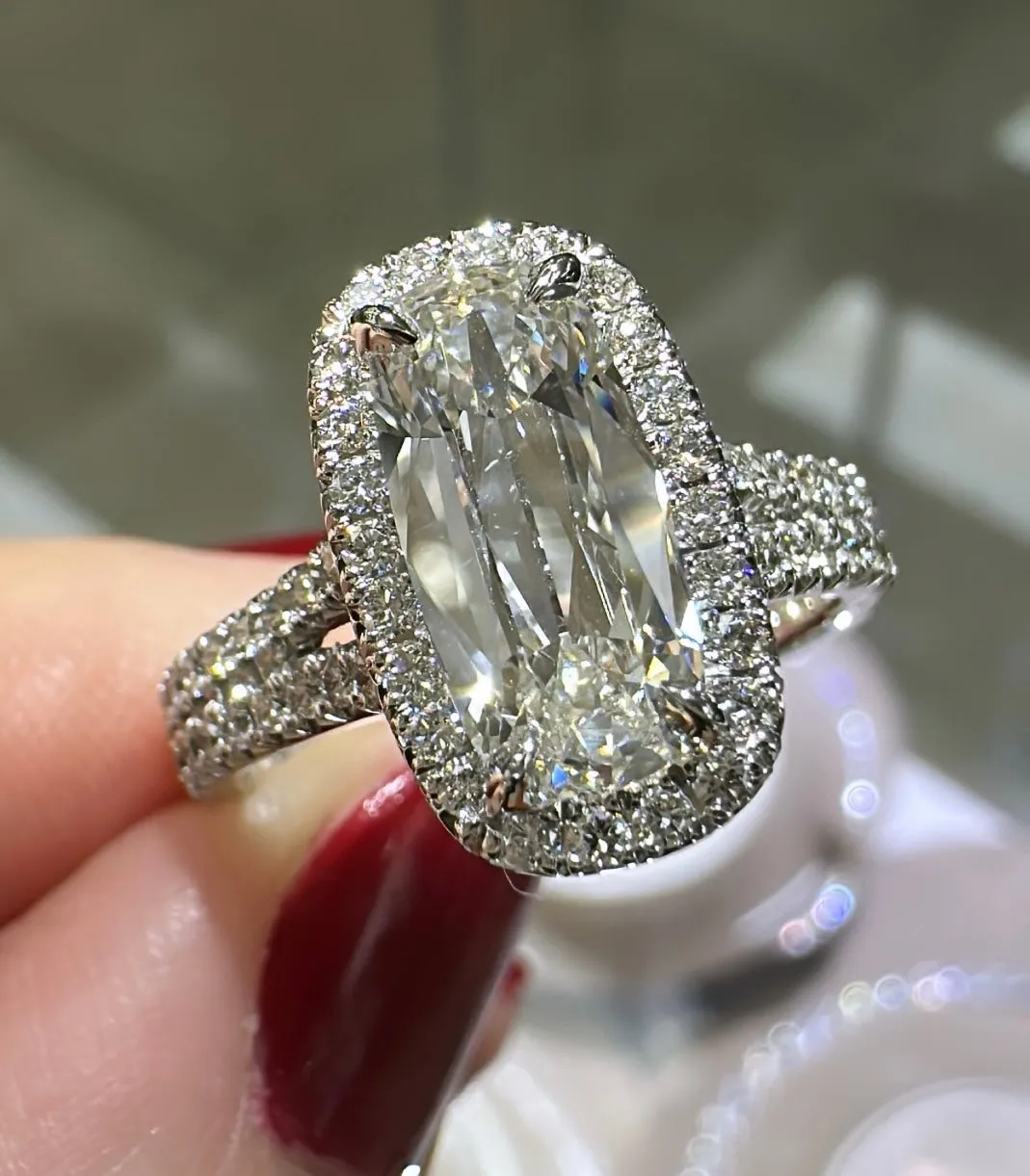 Henri Daussi 2.20ct tw GIA Certified Cushion Cut with Halo Diamond Engagement Ring