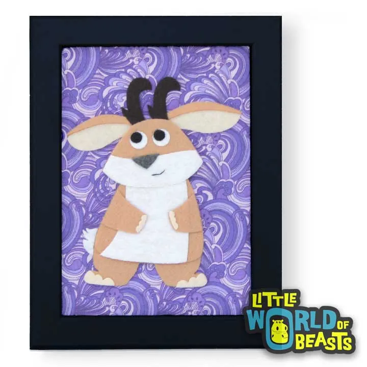 Hilda the Jackalope Framed