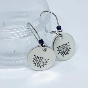 Intricate Mandala - Hand Stamped Earrings