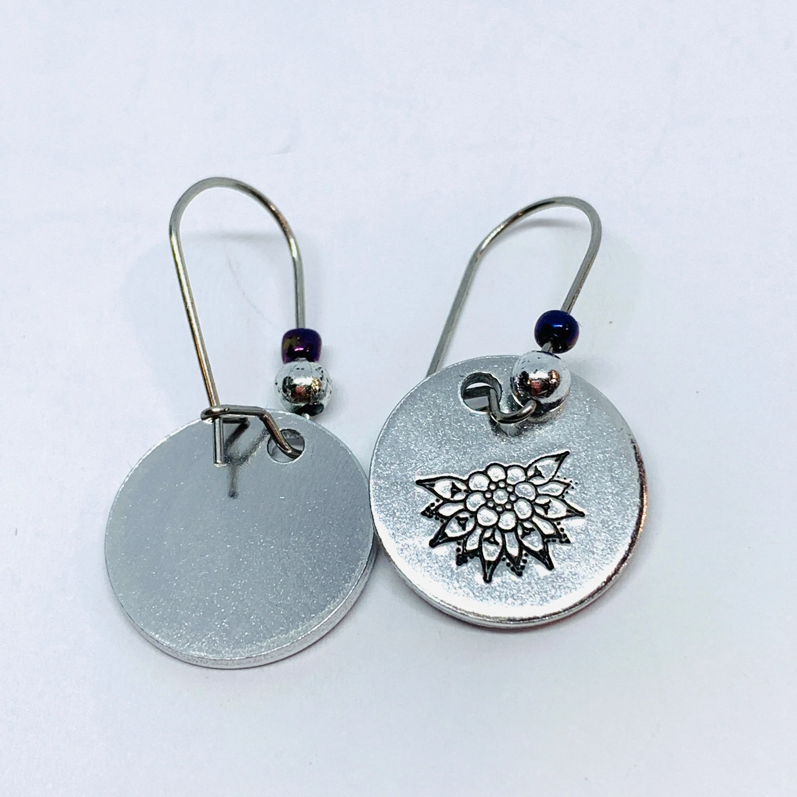 Intricate Mandala - Hand Stamped Earrings
