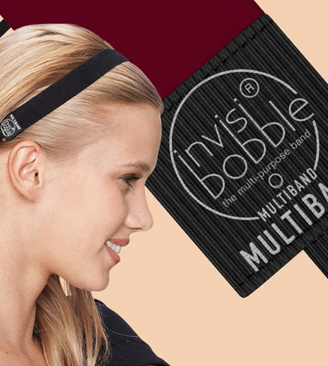 INVISIBOBBLE MULTIBAND Red-y To Rumble Hair Band and Hair Tie - 2-in-1 band